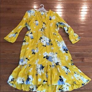 Old Navy yellow floral dress